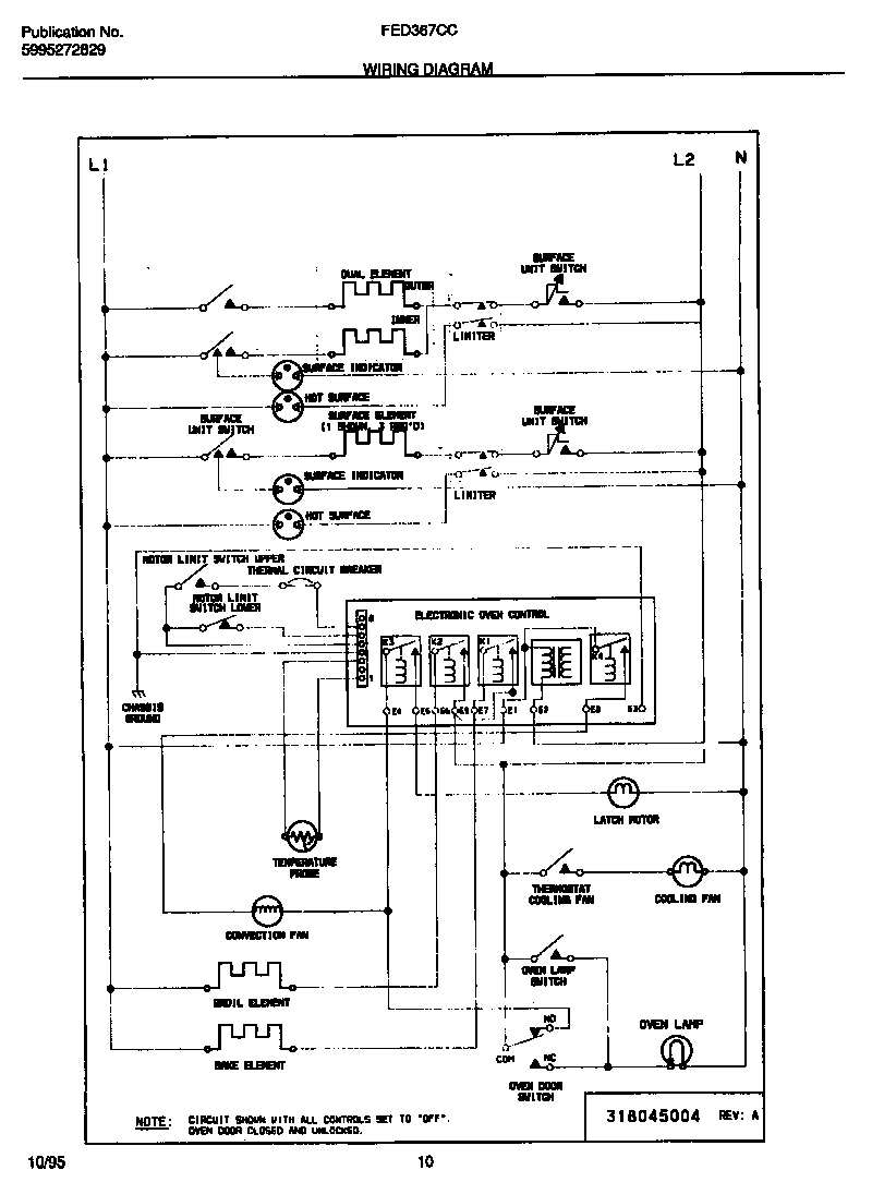 Frigidaire FED367CCS1 wiring diagram diagram