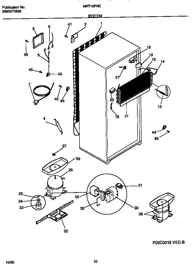 Universal/Multiflex (Frigidaire) MRT18PNCD1 system diagram