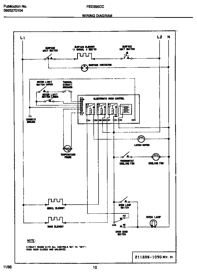 Frigidaire FED355CCS1 wiring diagram diagram