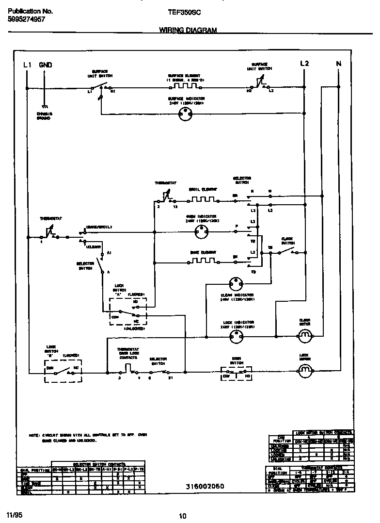Tappan TEF350SCWB wiring diagram diagram