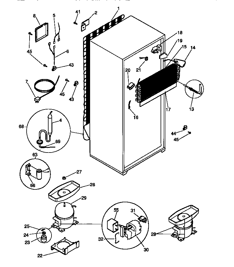 Universal/Multiflex (Frigidaire) MRT21NNCY0 system diagram