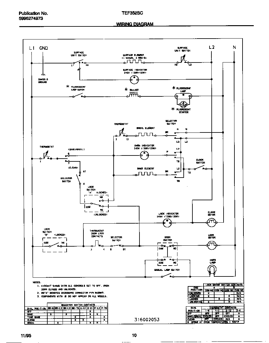 Tappan TEF352SCWB wiring diagram diagram