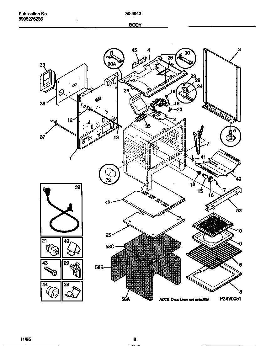 Tappan 30-4942-00-07 body diagram