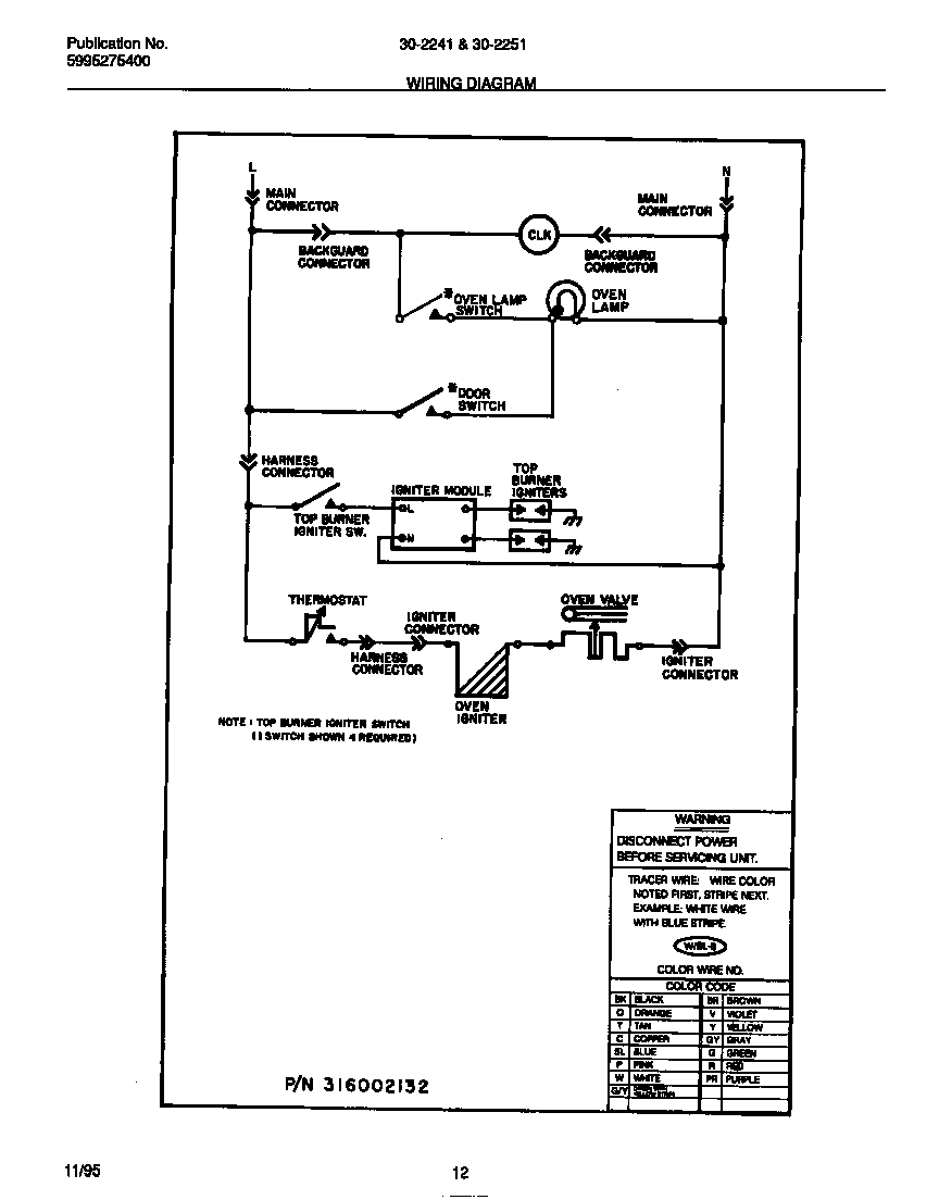 Tappan 30-2241-23-09 wiring diagram diagram
