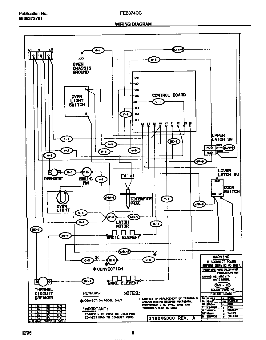 Frigidaire FEB374CCBA wiring diagram diagram