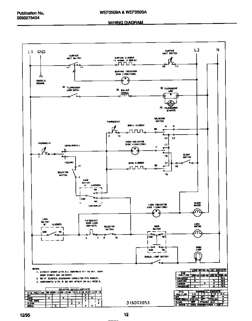 White-Westinghouse WEF350SAWC wiring diagram diagram