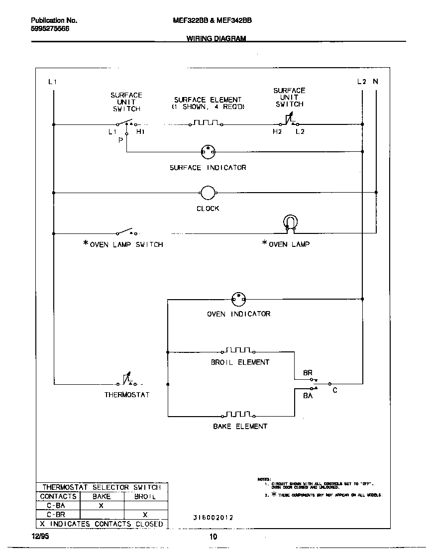 Universal/Multiflex (Frigidaire) MEF322BBDE wiring diagram diagram