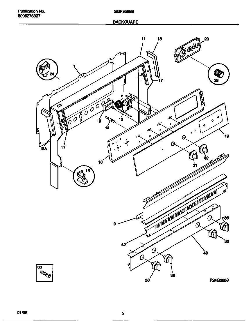 Gibson GGF356BBDE backguard diagram