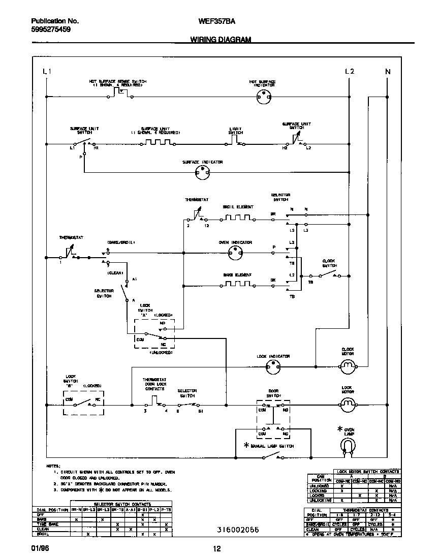 White-Westinghouse WEF357BADD wiring diagram diagram