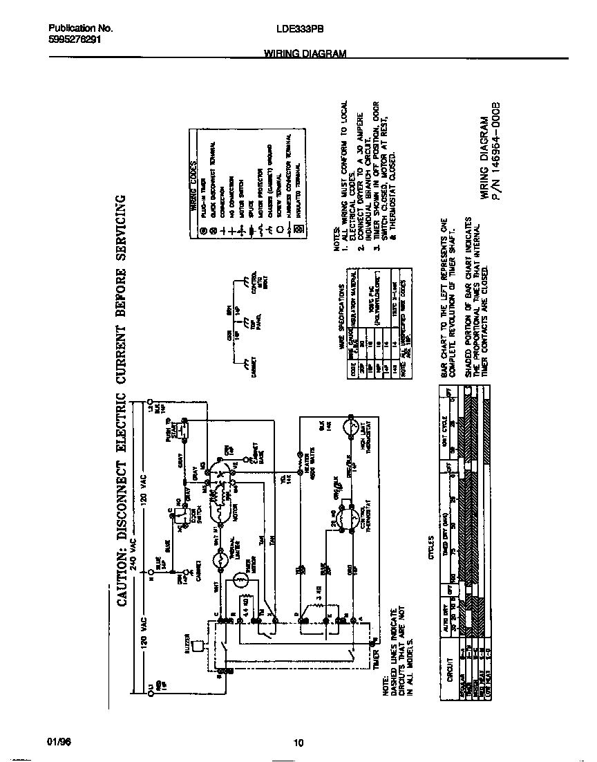 Frigidaire LDE333PBW0 wiring diagram diagram