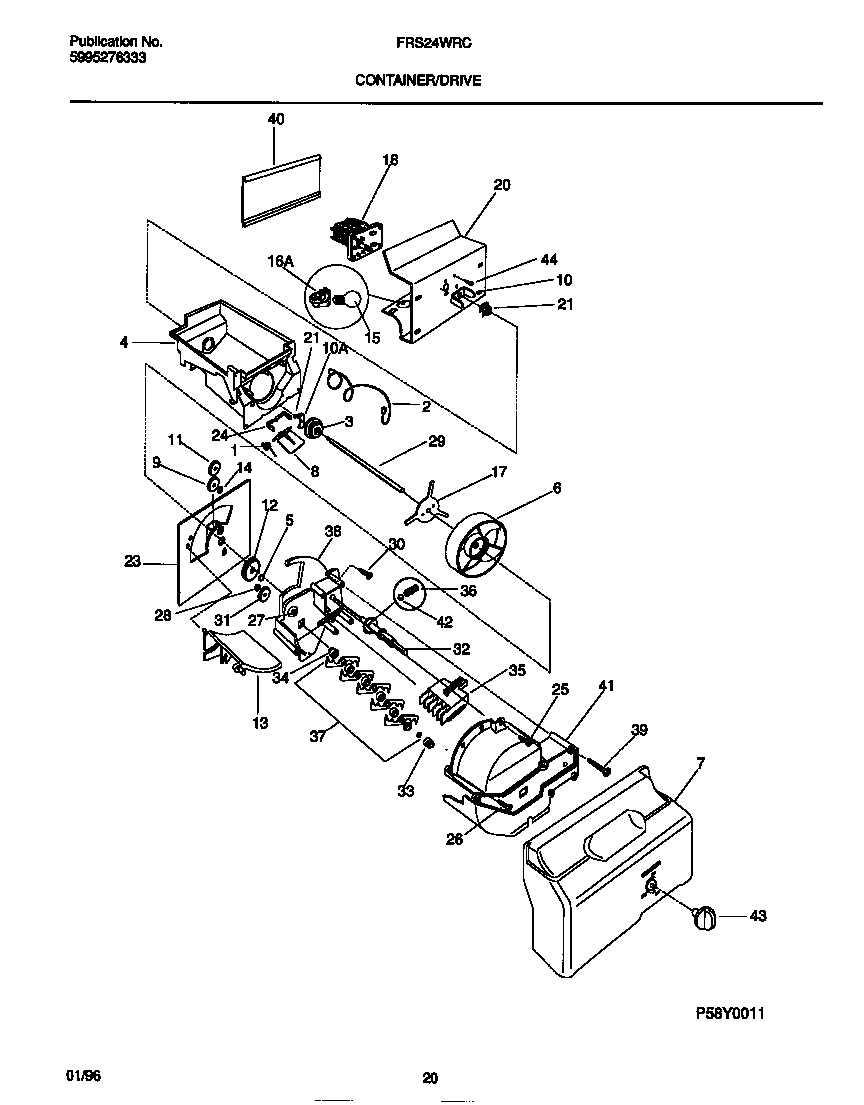 Frigidaire FRS24WRCD2 container/drive diagram