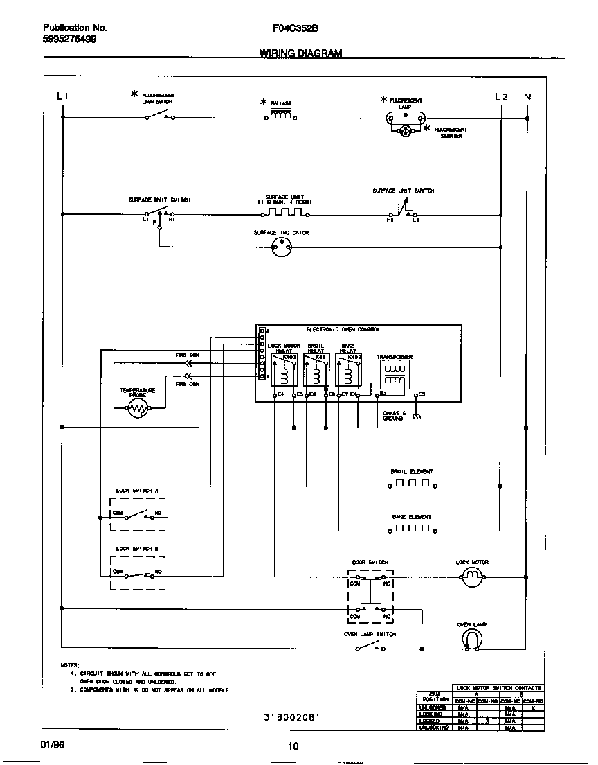 Frigidaire F04C352BTC wiring diagram diagram