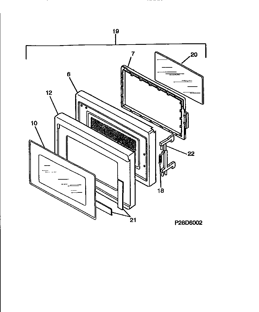 Frigidaire FMT118U1W0 door diagram