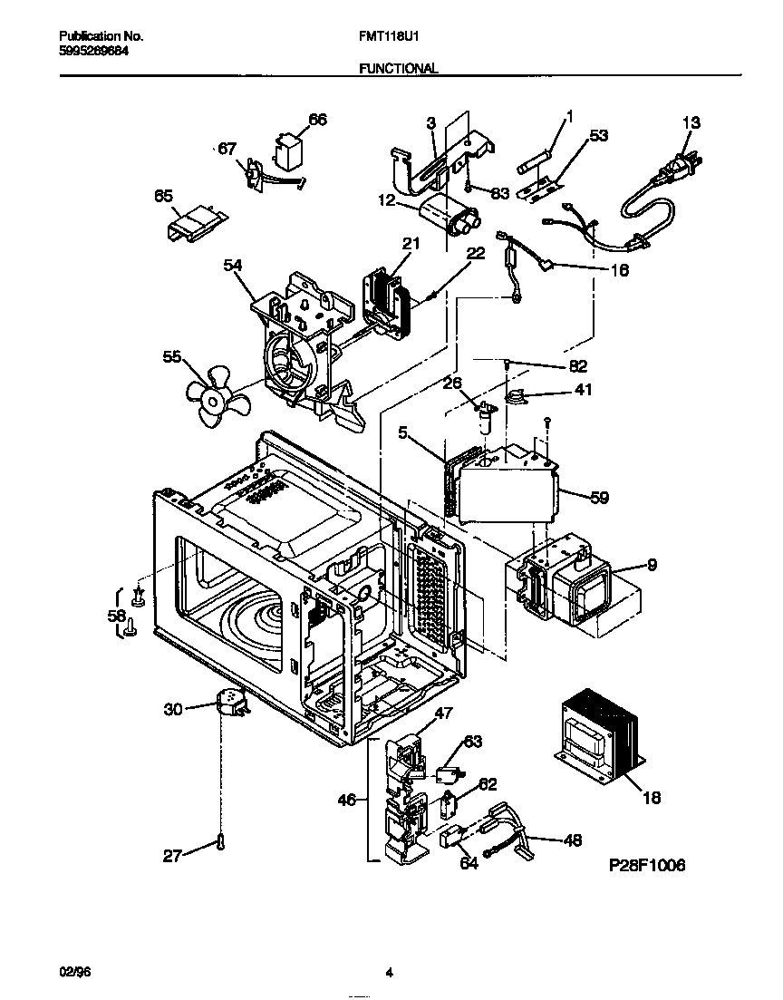 Frigidaire FMT118U1W0 functional diagram