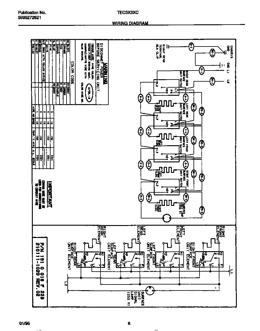 Tappan TEC3X3XCCA wiring diagram diagram