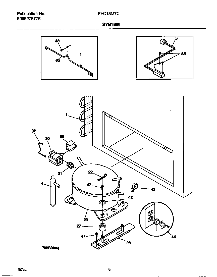 Frigidaire FFC18M7CW1 system diagram