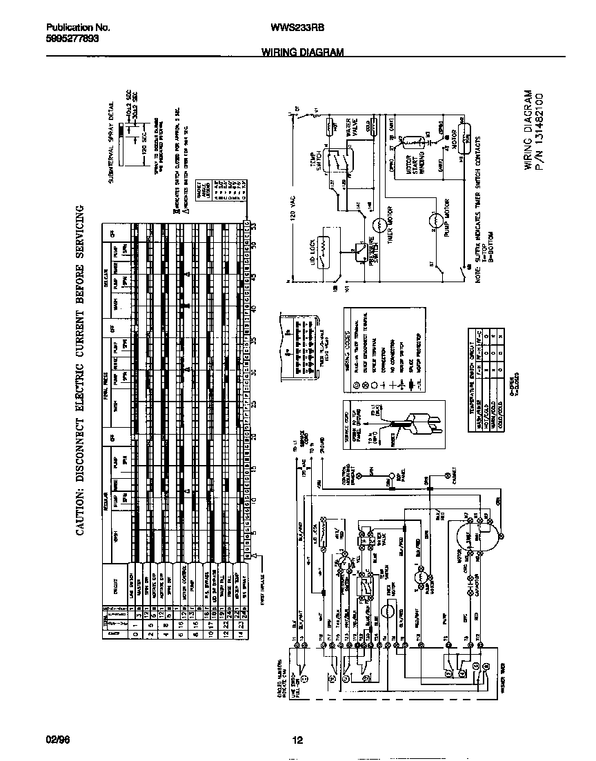 White-Westinghouse WWS233RBD1 wiring diagram diagram