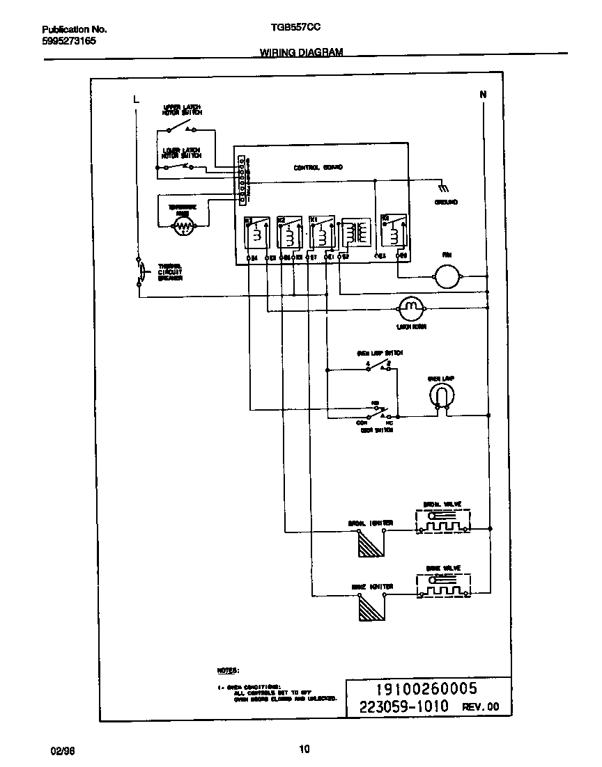 Tappan TGB557CCB1 wiring diagram diagram