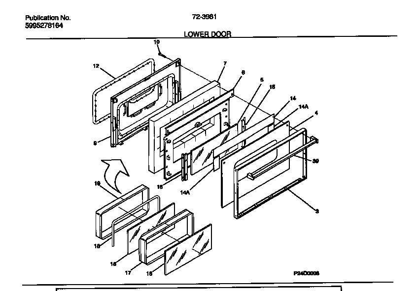 Tappan 72-3981-00-08 lower door diagram