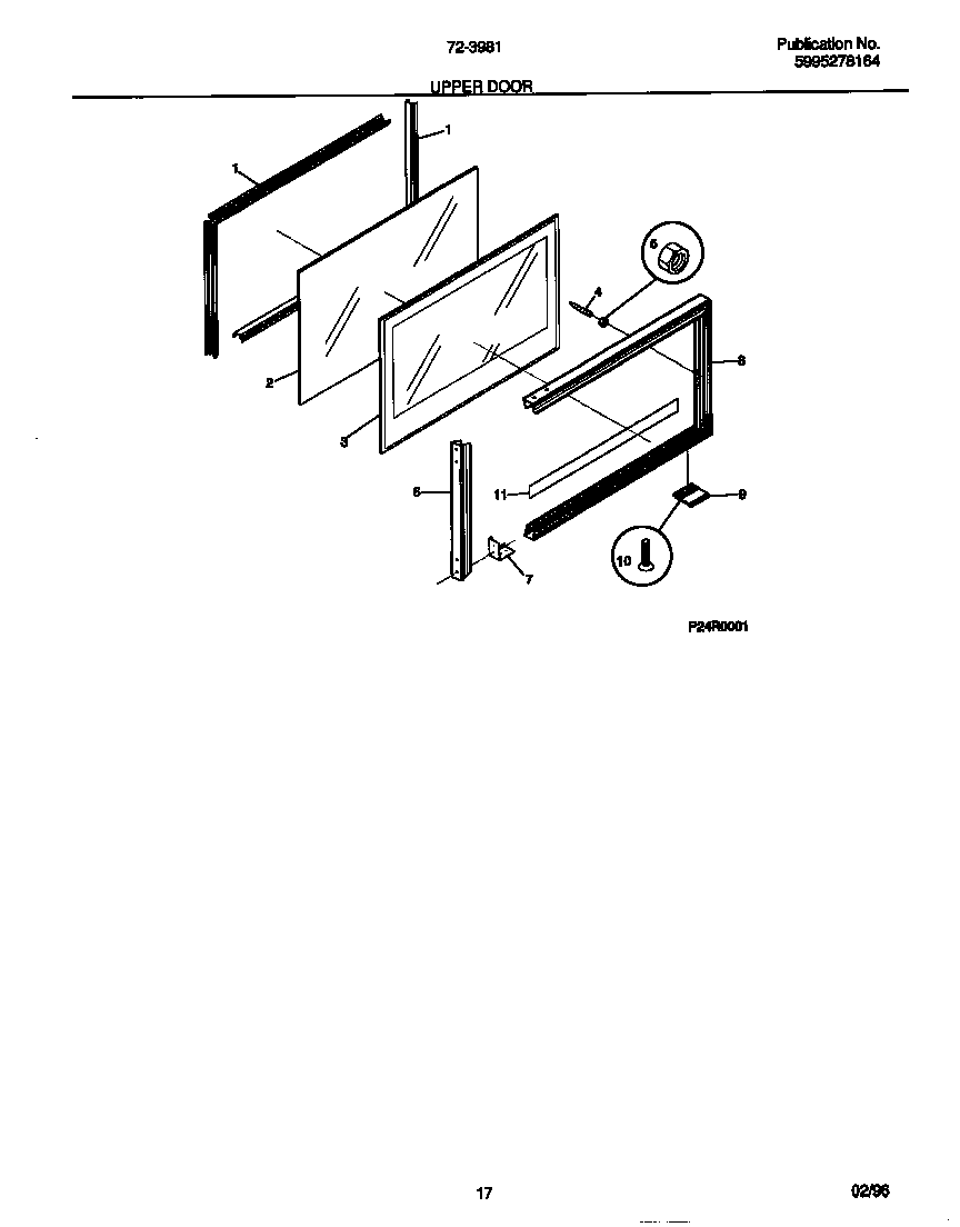 Tappan 72-3981-00-08 upper door diagram