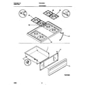 White-Westinghouse WGF350SADD top/drawer diagram