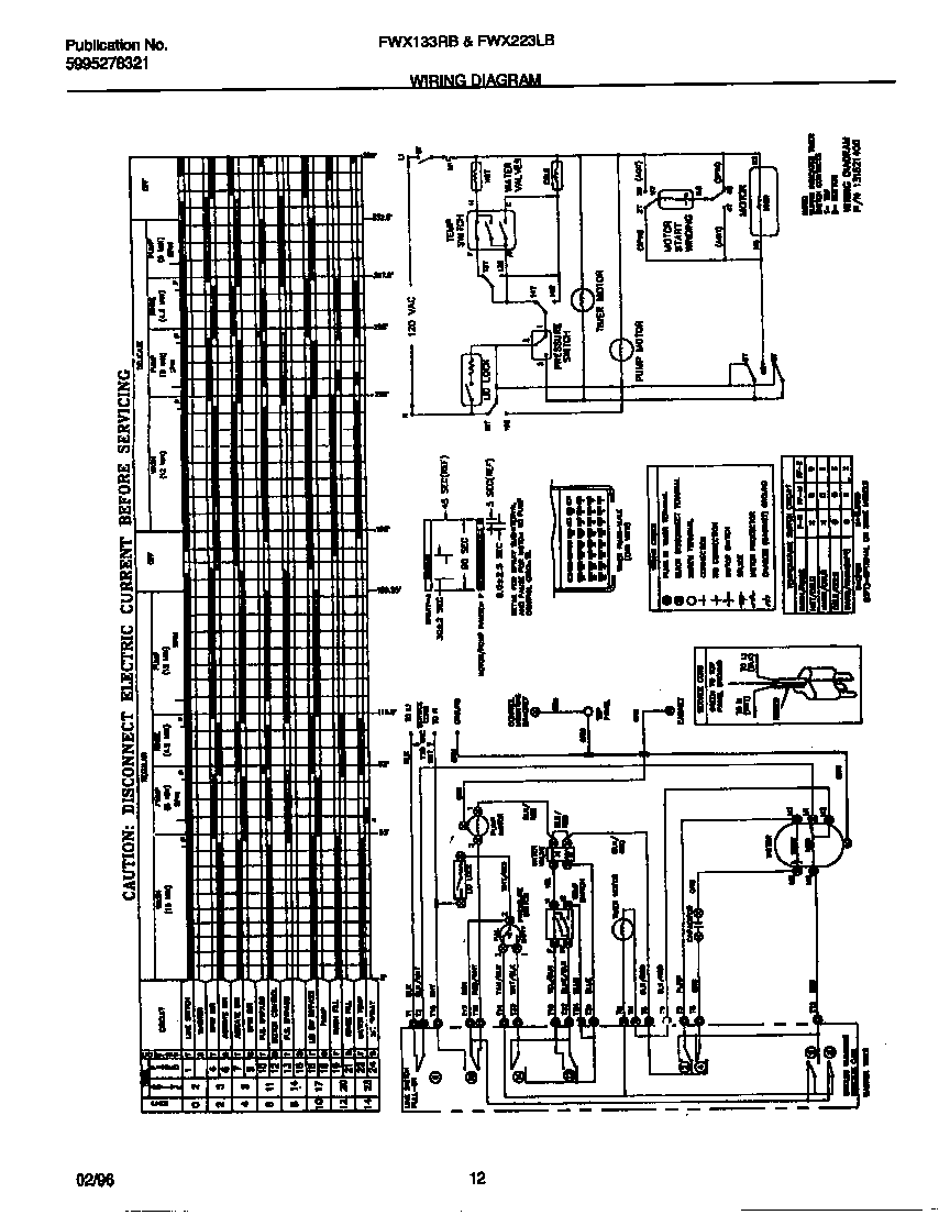 Frigidaire FWX223LBS3 wiring diagram diagram