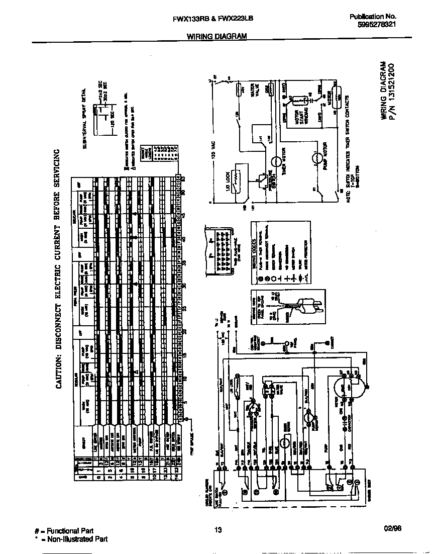 Frigidaire FWX223LBS3 wiring diagram diagram