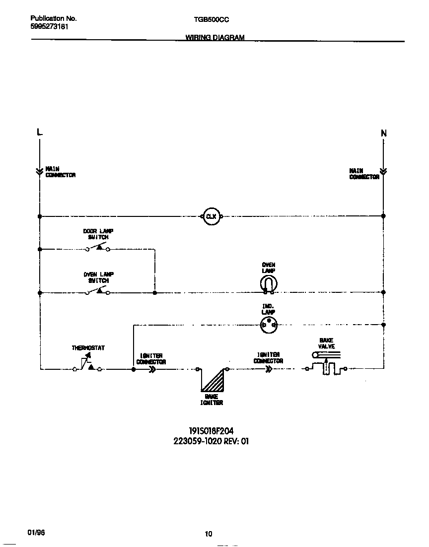 Tappan TGB500CCB1 wiring diagram diagram