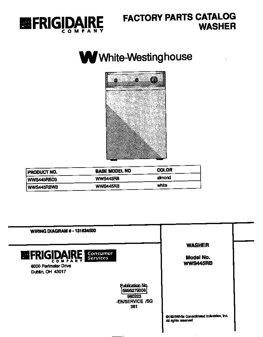 White-Westinghouse WWS445RBD3 cover diagram