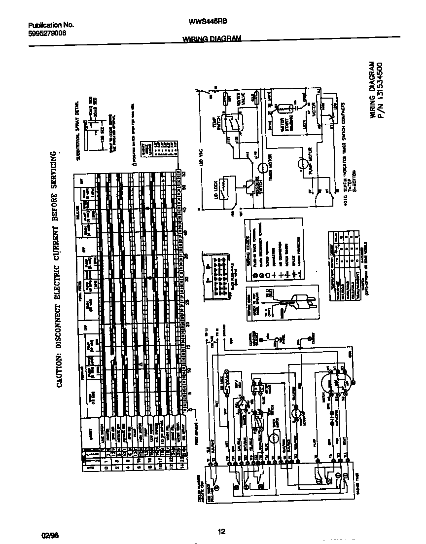 White-Westinghouse WWS445RBD3 wiring diagram diagram