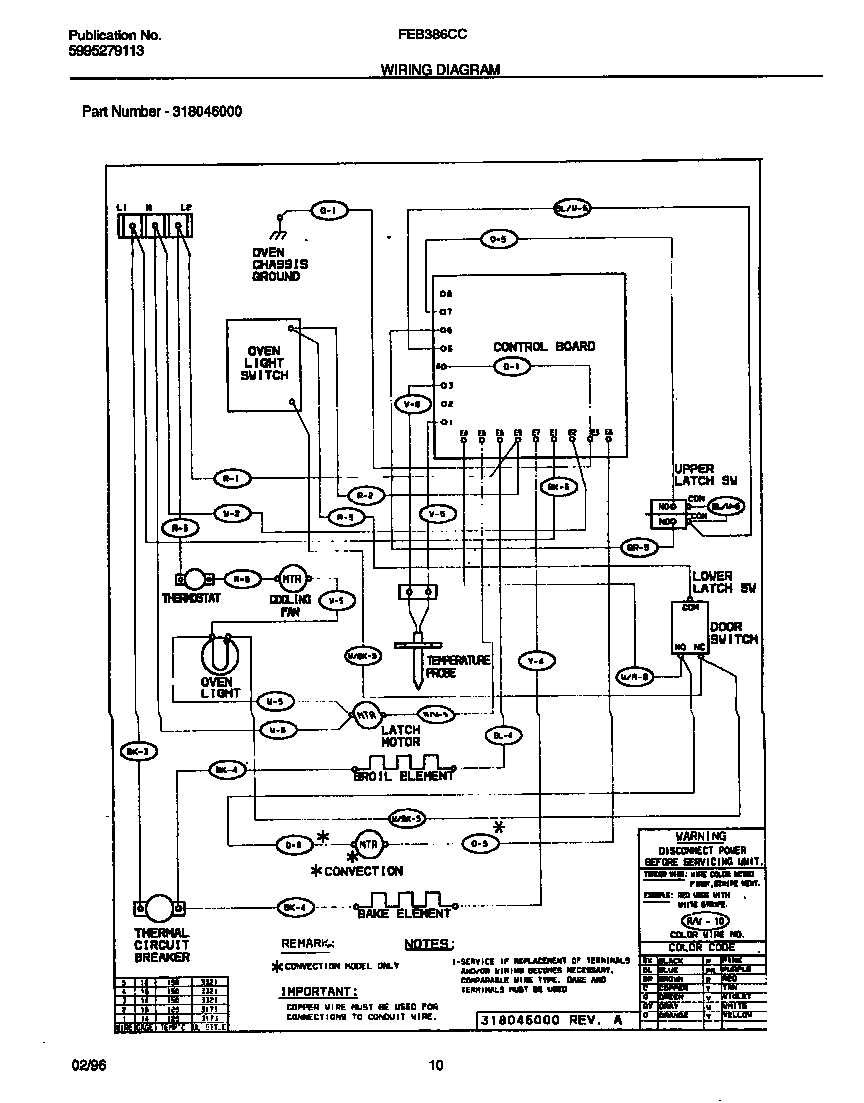 Frigidaire FEB386CCSB wiring diagram diagram