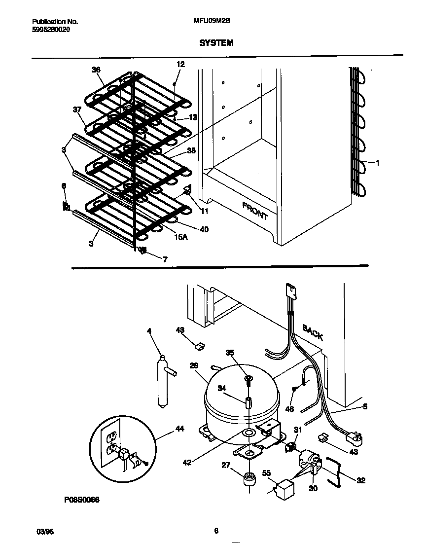Universal/Multiflex (Frigidaire) MFU09M2BW2 system diagram