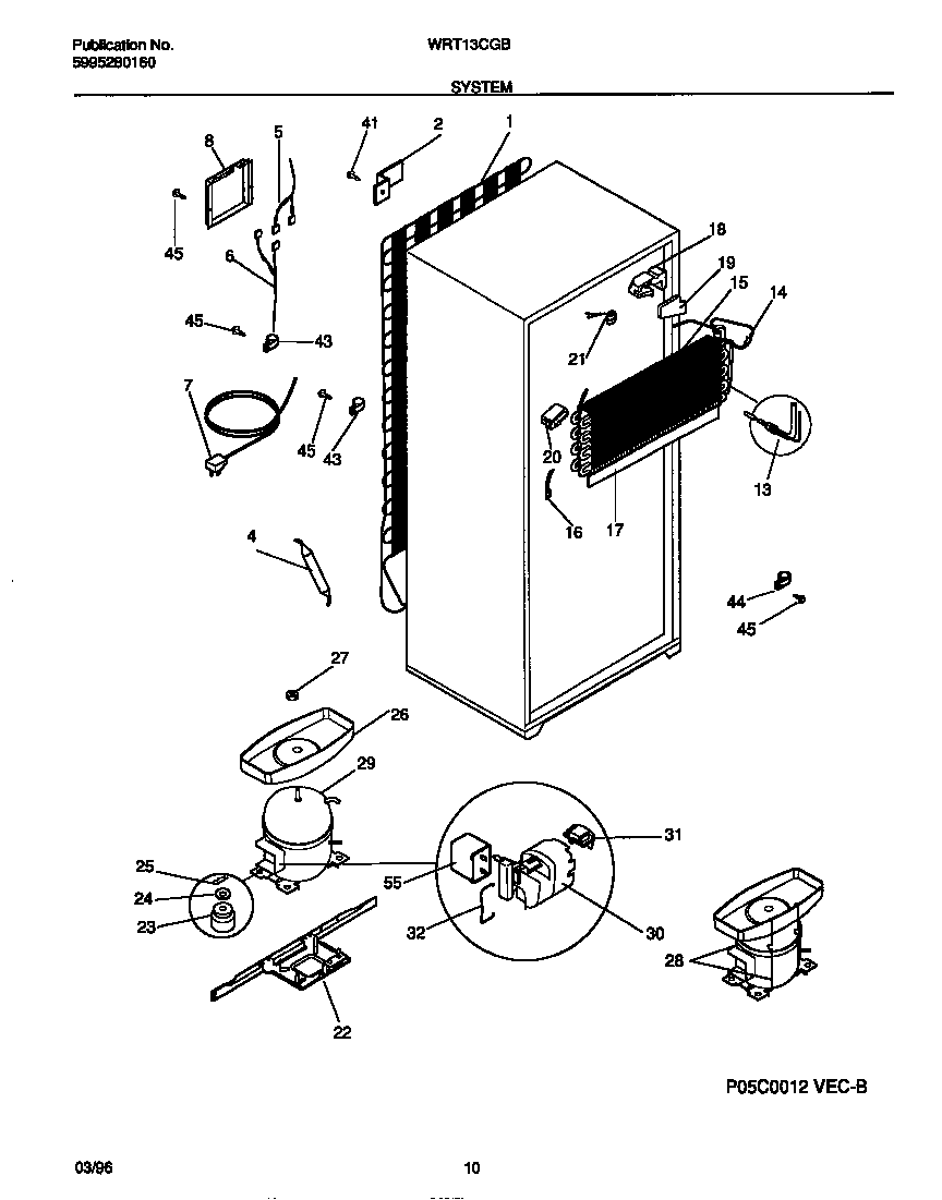 White-Westinghouse WRT13CGBZ3 system diagram