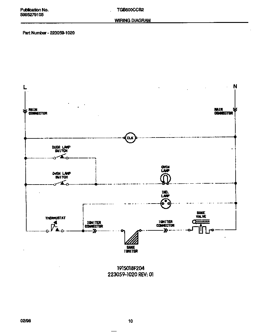 Tappan TGB500CCB2 wiring diagram diagram