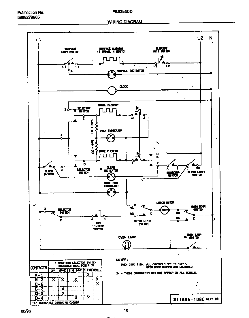 Frigidaire FES353CCWD wiring diagram diagram