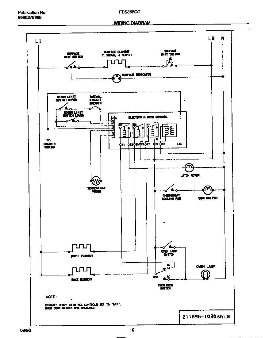 Frigidaire FES355CCSD wiring diagram diagram