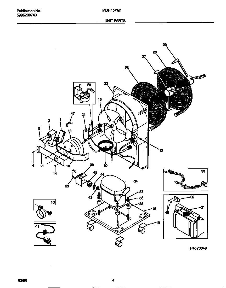 Gibson MDH40YG1 unit parts diagram