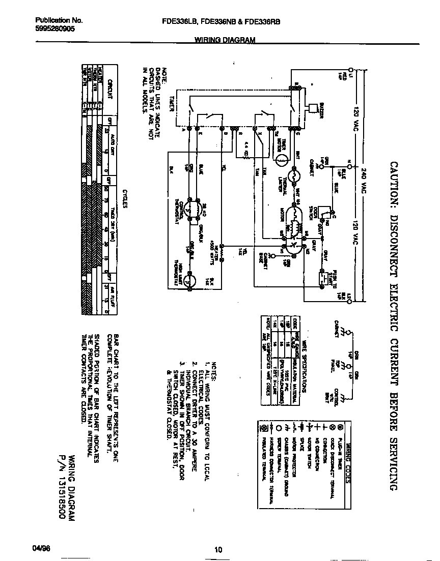 Frigidaire FDE336NBS2 wiring diagram diagram