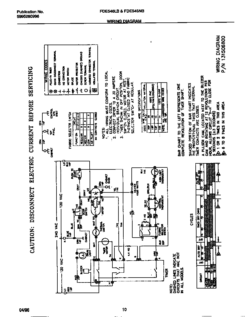 Frigidaire FDE546LBS2 wiring diagram diagram