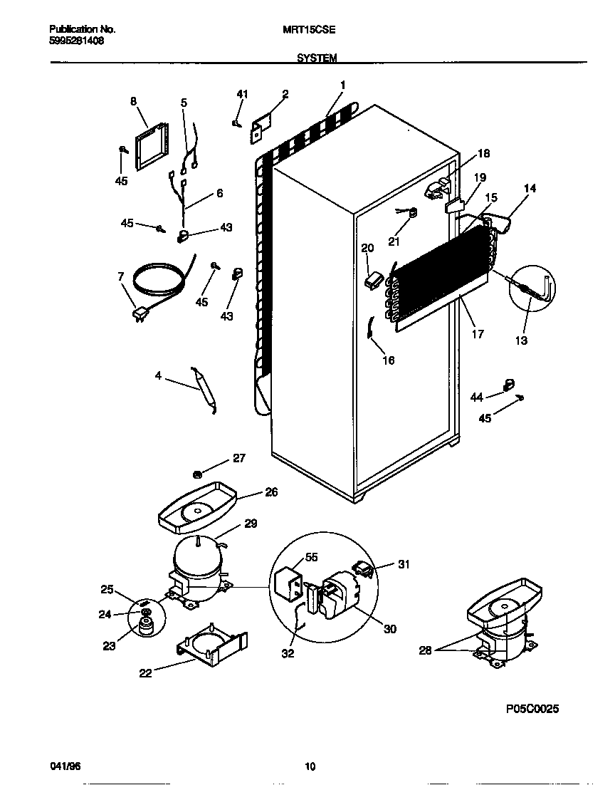Universal/Multiflex (Frigidaire) MRT15CSEY0 system diagram