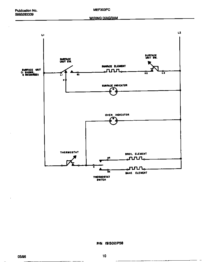 Universal/Multiflex (Frigidaire) MEF303PCDE wiring diagram diagram