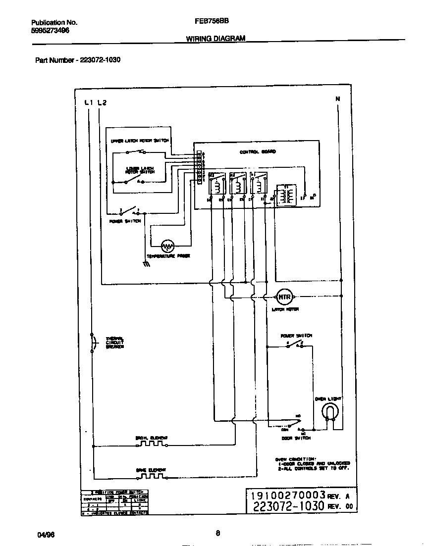Frigidaire FEB756BBBB wiring diagram diagram