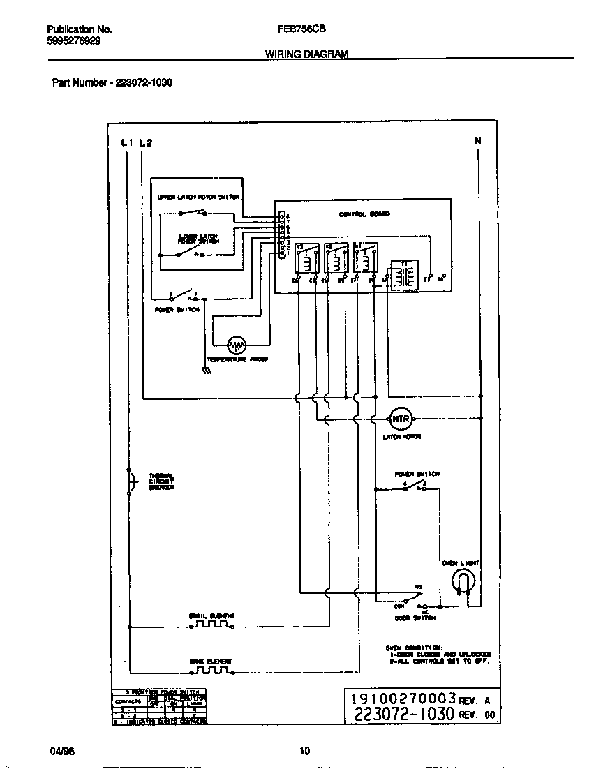 Frigidaire FEB756CBTB wiring diagram diagram