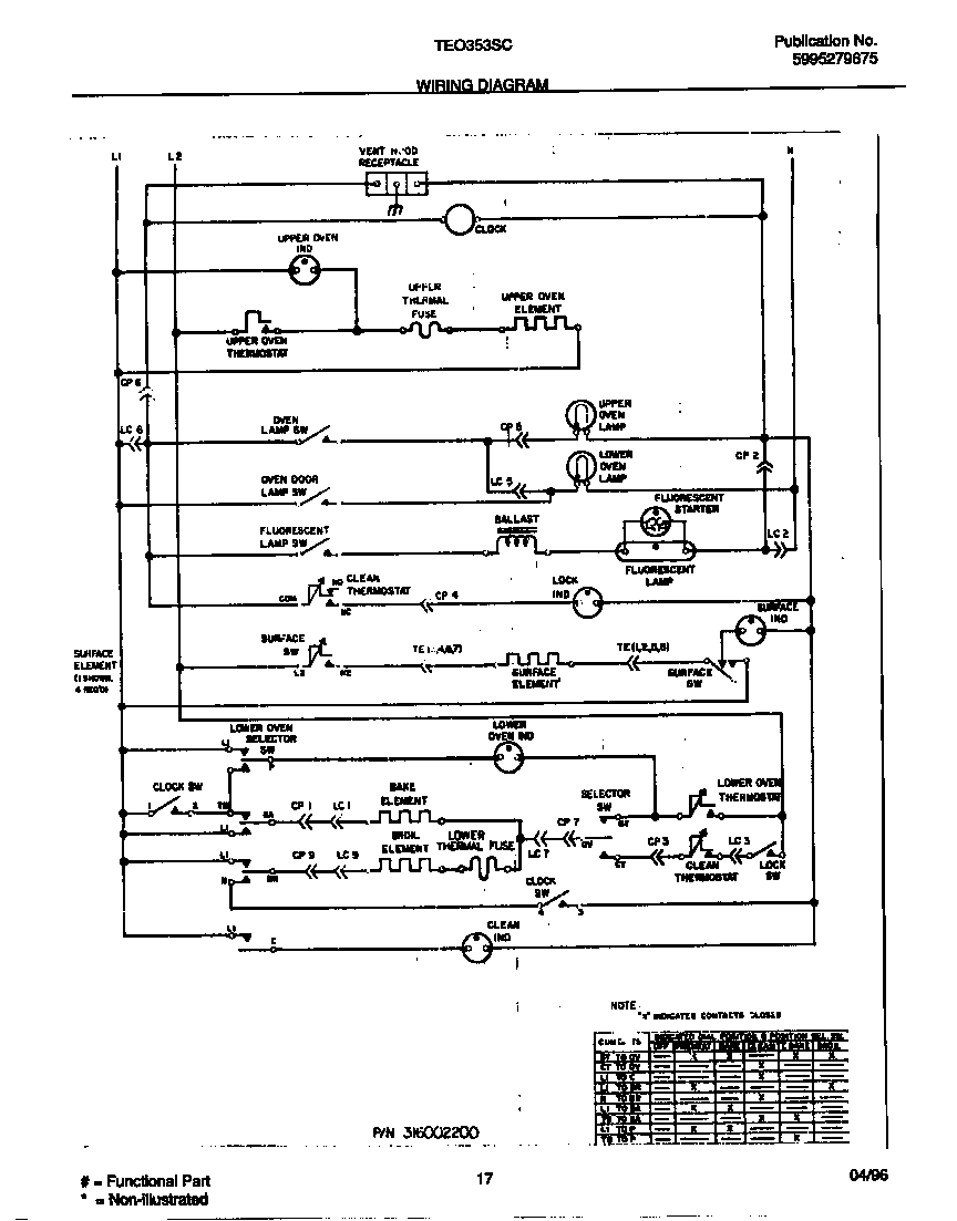 Tappan TEO353SCDB wiring diagram diagram