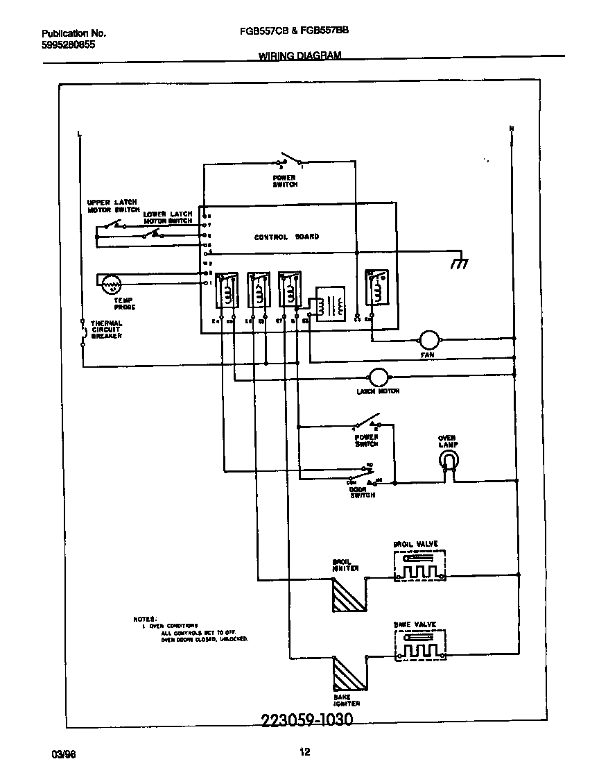 Frigidaire FGB557CBTD wiring diagram diagram