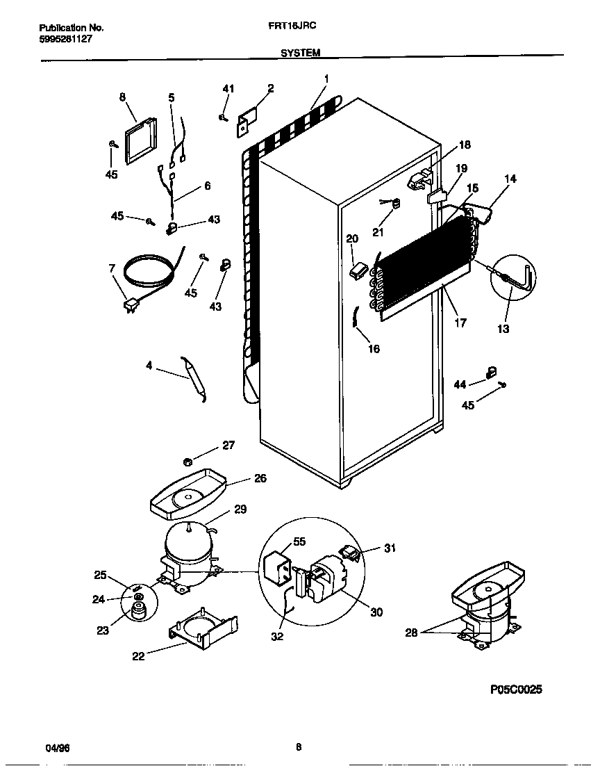 Frigidaire FRT16JRCD2 system diagram