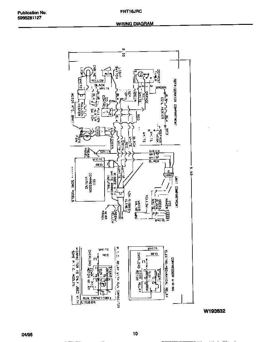 Frigidaire FRT16JRCD2 wiring diagram diagram
