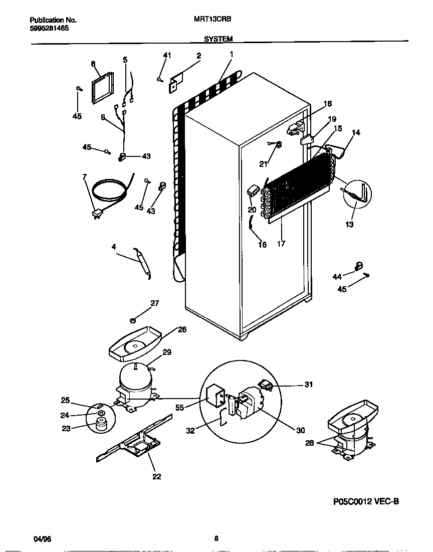 Universal/Multiflex (Frigidaire) MRT13CRBY3 system diagram