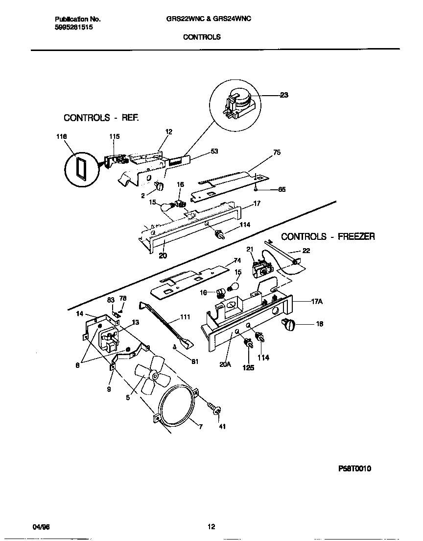 Gibson GRS22WNCW2 controls diagram