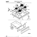 Frigidaire FEF323BAWE top/drawer diagram